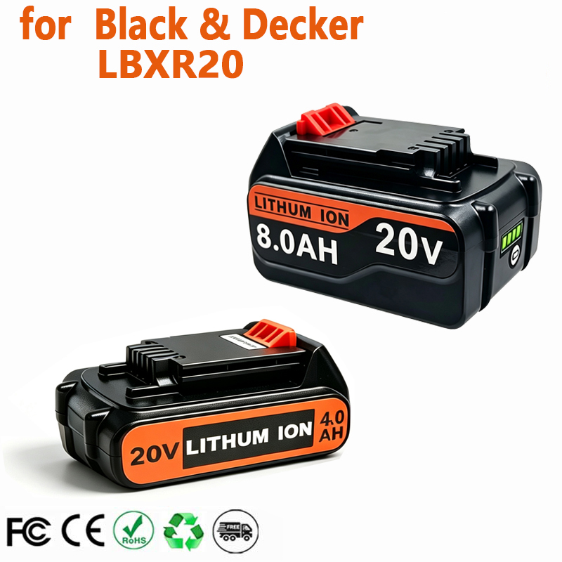 Black+Decker Tool Cordless - 18V 3.0Ah 8.0Ah BL2018 Pengganti Baterai