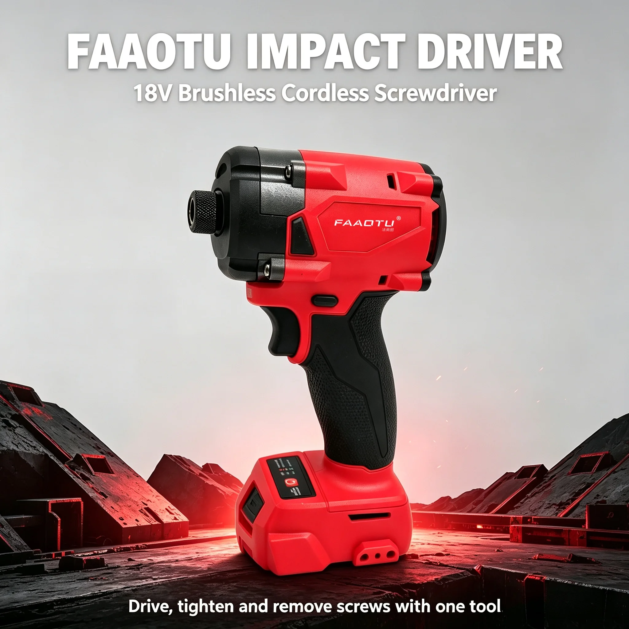 Home Improvements - FAAOTU Obeng Listrik Tanpa Kabel 18V,