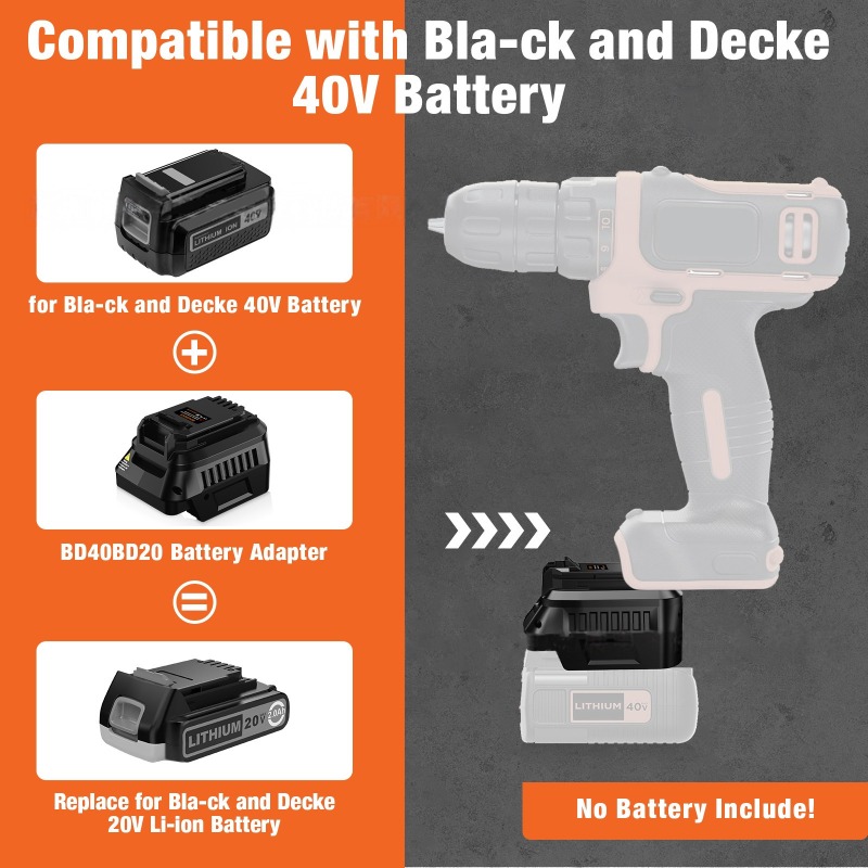 Adaptor Baterai Alat HAKSINKY  - Black+Decker Tool Cordless ulasan dan harga